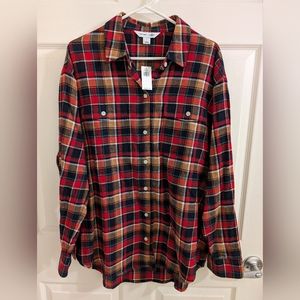 Old Navy -size L -Loose Flannel Boyfriend Shirt for Women